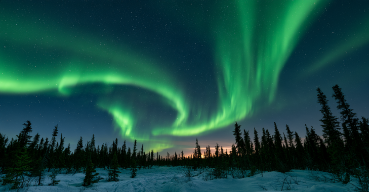 Northern Canada aurora lights and wild frontier