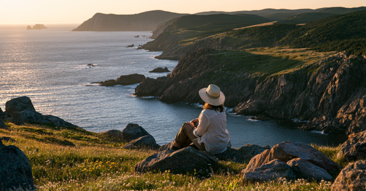 Atlantic Canada coastal waters and cliffs